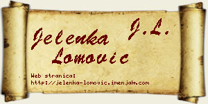 Jelenka Lomović vizit kartica